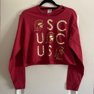 Never worn USC Crop sweatshirt